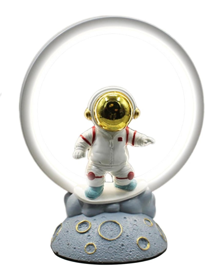 Astronaut Aesthetic Bedside Night Lamp - 360° Rotating LED Galaxy Mood Light for Bedroom & Nursery - Creative Kids Room Decor with Remote Control & Smart Timer - Soft Nebula Ambiance Lamp for Sleep & Relaxation - Image 4